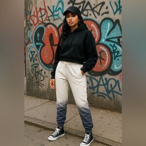 525 Revolve Anthropologie Women’s Streetwear Ombre Joggers Sweatpants NWT